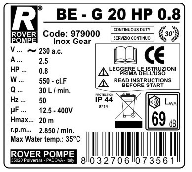 BE-G 20 HP 0.8 be-g-20-hp-0-8