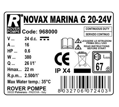 MARINA NOVAX G 20 24V marina-novax-g-20-24v