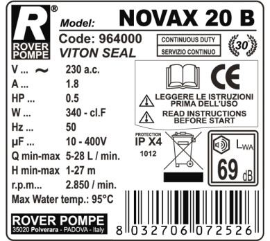 NOVAX 20 B novax-20-b
